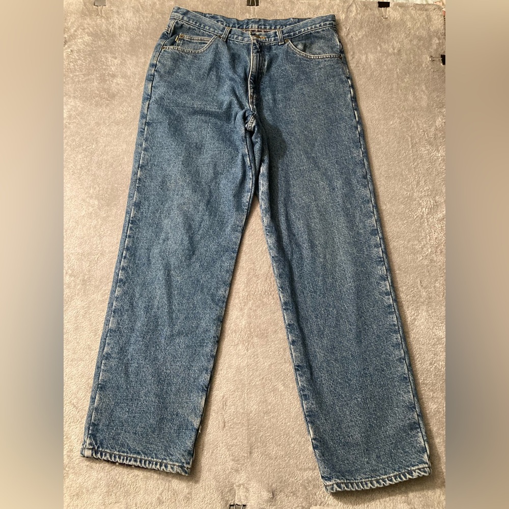 Vintage LL Bean Jeans Men’s Blue Denim Flannel Lined Classic‎ Fit Sz 34X31.5